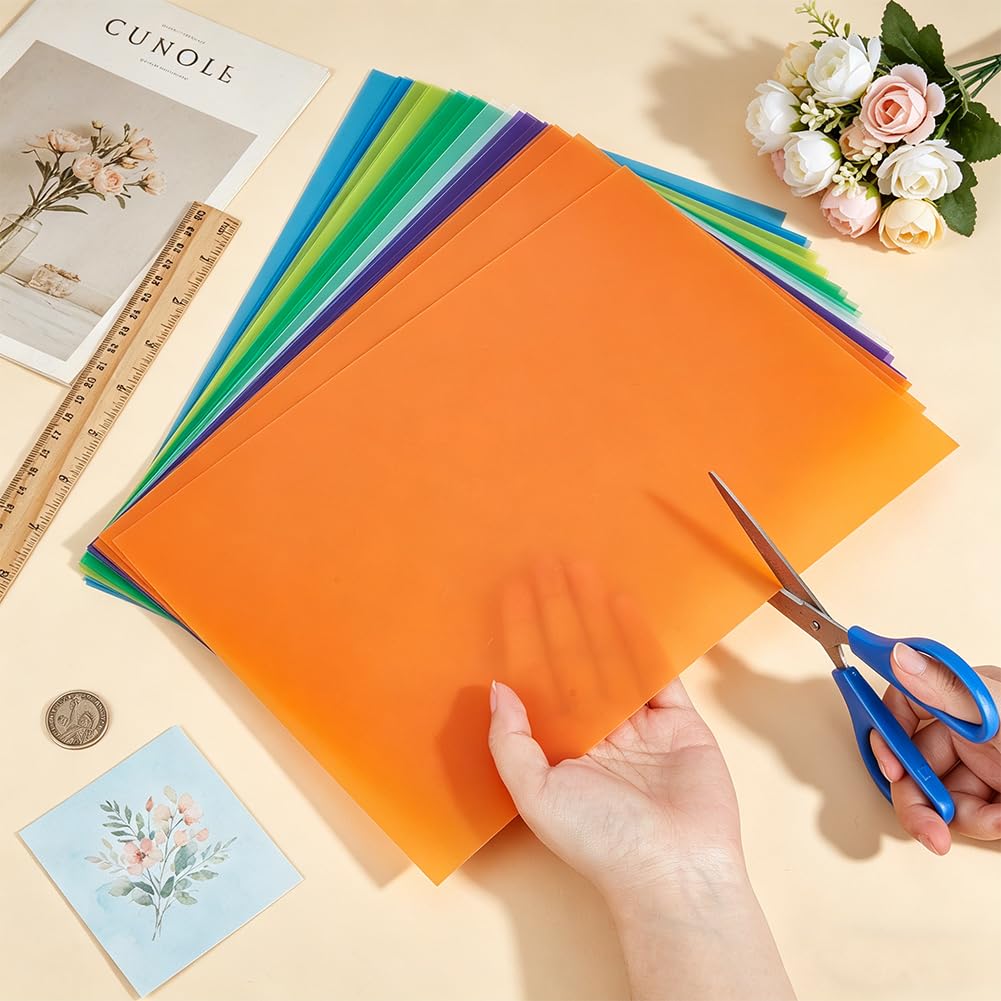 BENECREAT feuilles PVC souple A4 givré 6 couleurs 24 pcs