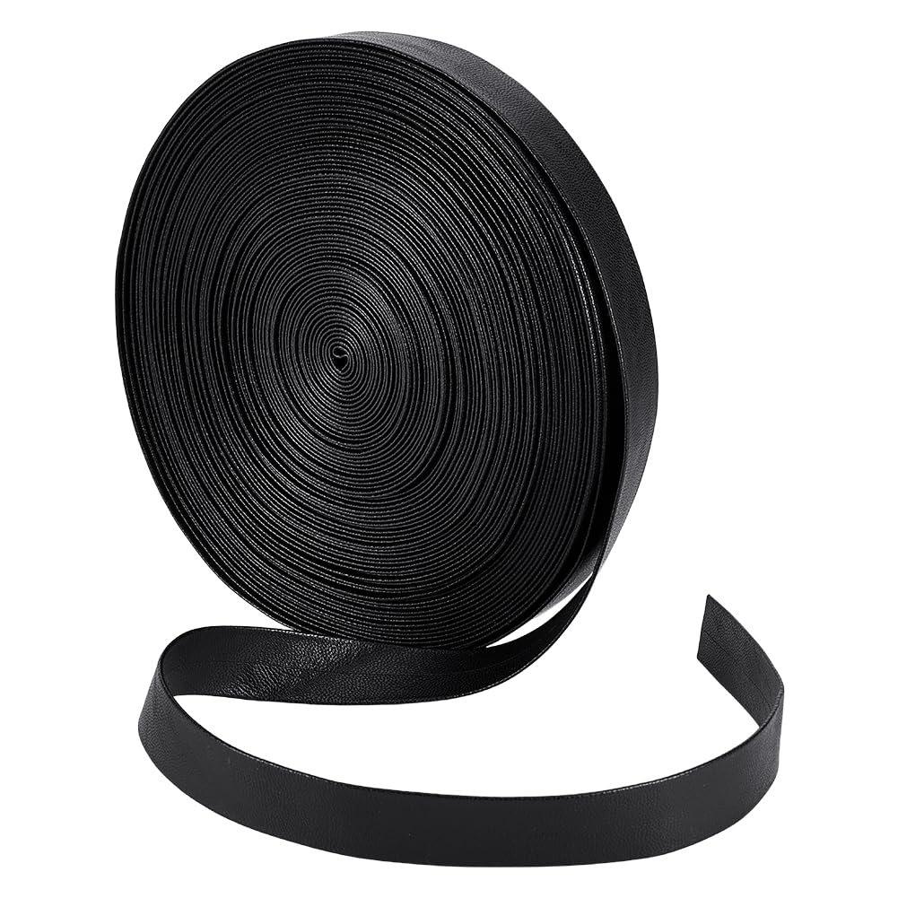 BENECREAT ruban biais similicuir noir 25mm 19m couture
