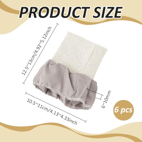 BENECREAT poignets tubulaires gris côte tricot lot 3 paires