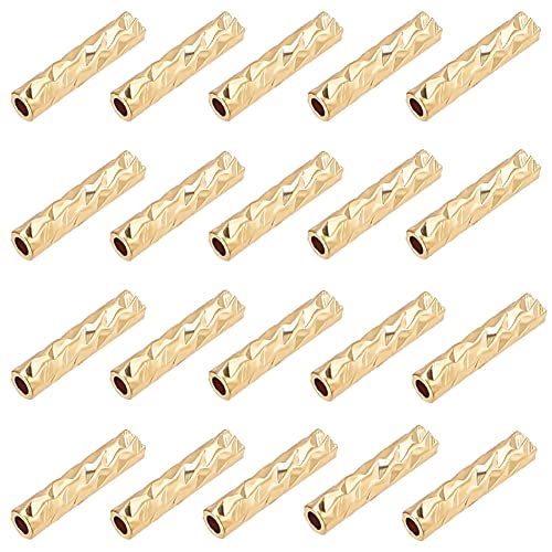 BENECREAT Perles Tube Doré 7x1,5 mm Intercalaires x100