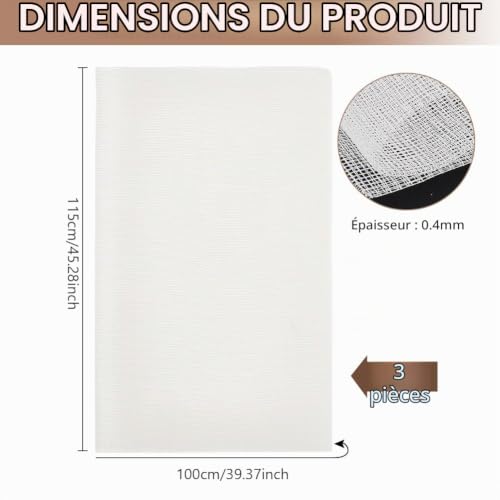 BENECREAT Toile gaze coton reliure livre 115x100cm 3 feuilles