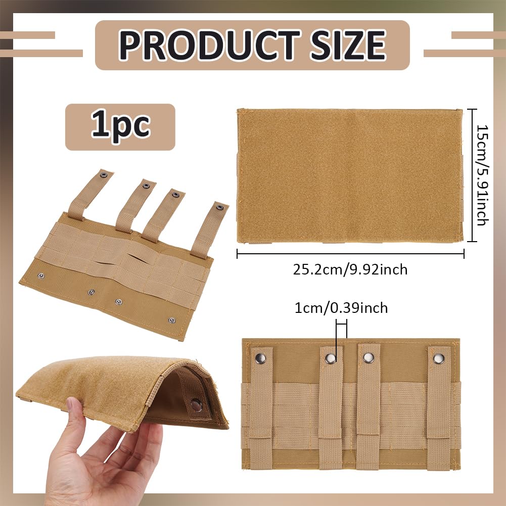 BENECREAT Panneau molle tactique kaki foncé 150x252mm