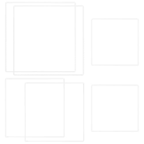BENECREAT Cadre abat-jour carré fer blanc 6 pcs