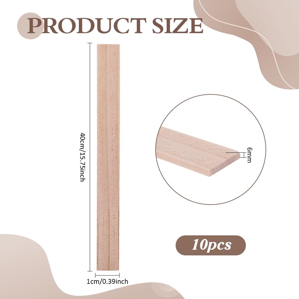 BENECREAT Lattes bois pin 400x10mm lot 10 brut