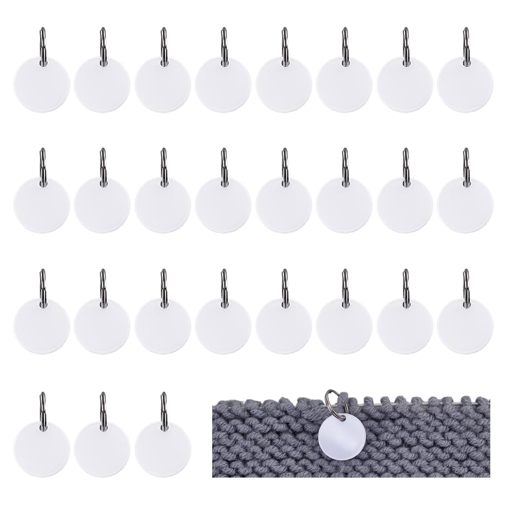 BENECREAT ovales marqueurs mailles 30 pcs blanc acrylique