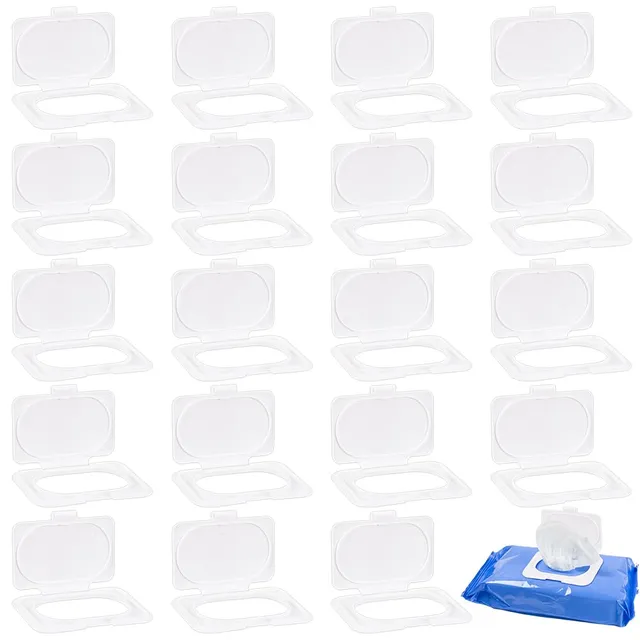 BENECREAT Couvercle Lingettes Rabattable Blanc Lot 20