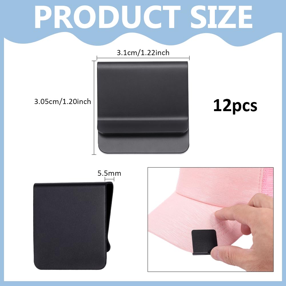 BENECREAT Pince Bord Chapeau Alu Noir 30.5mm x12 Gravure