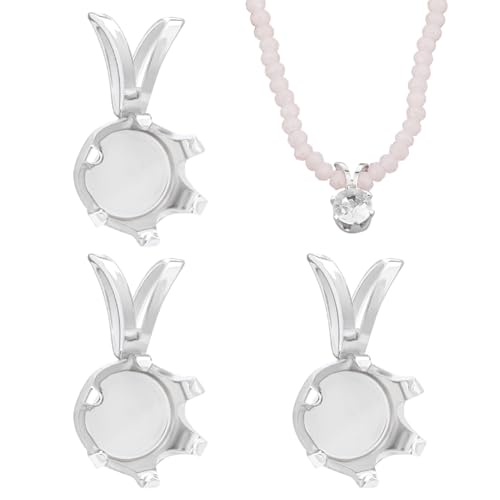 BENECREAT support pendentif argent sterling ovale 12,5x6,5mm x3