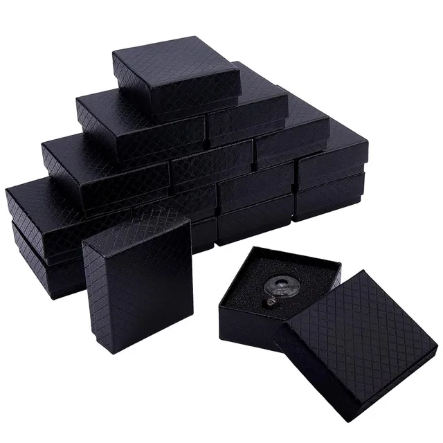 BENECREAT boîte montre gousset carton noir 16 pcs