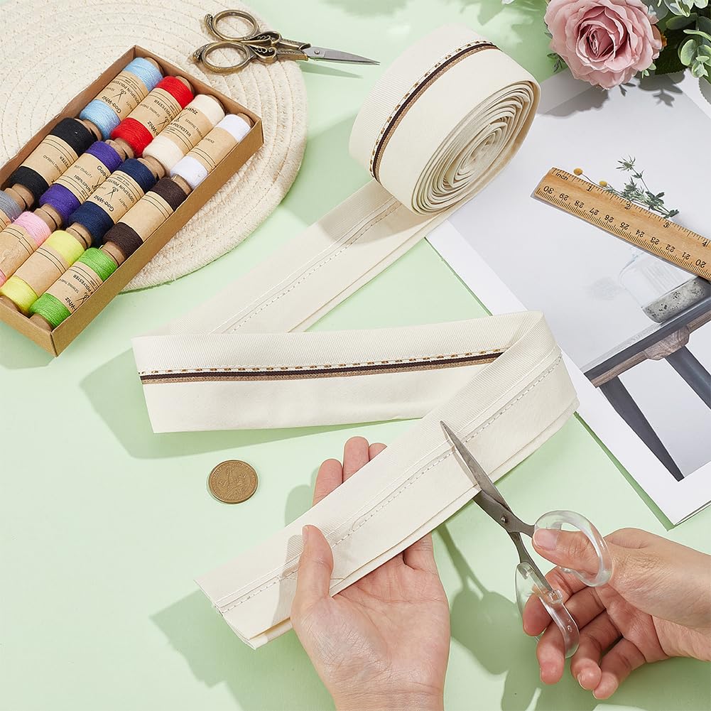 BENECREAT Doublure Ceinture Coton Amande 4,57m x5cm