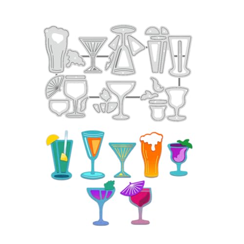 BENECREAT matrice de découpe cocktails verres 10x6cm