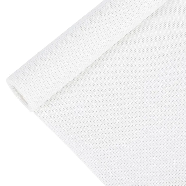 BENECREAT Toile Aïda Plastique 14CT blanche 100x40cm
