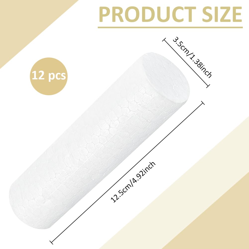BENECREAT cylindre mousse blanche 12,5x3,5cm lot 12