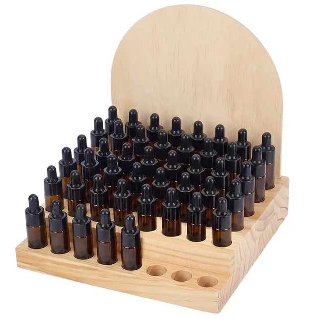 BENECREAT présentoir bois huiles essentielles 22mm 48 flacons