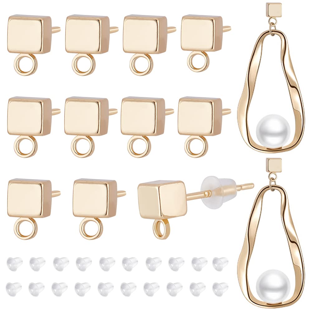 BENECREAT clous oreilles plaqué or 14K crochets