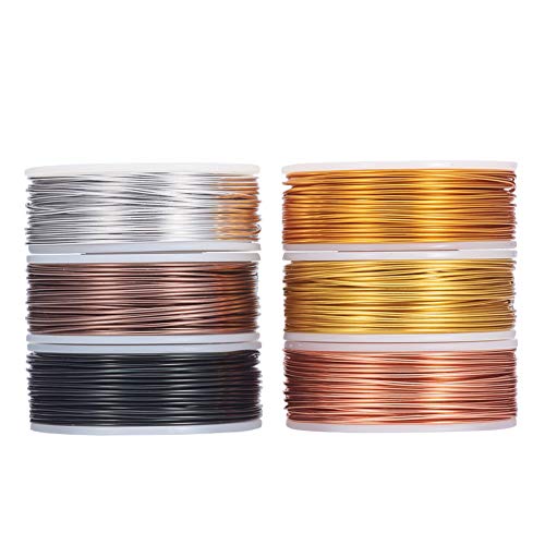 BENECREAT fil aluminium 18 gauge 1 mm 6 rouleaux couleur