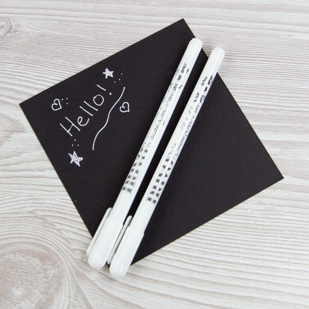 Nuvo White Gel Pens stylo gel blanc 1mm lot de 2