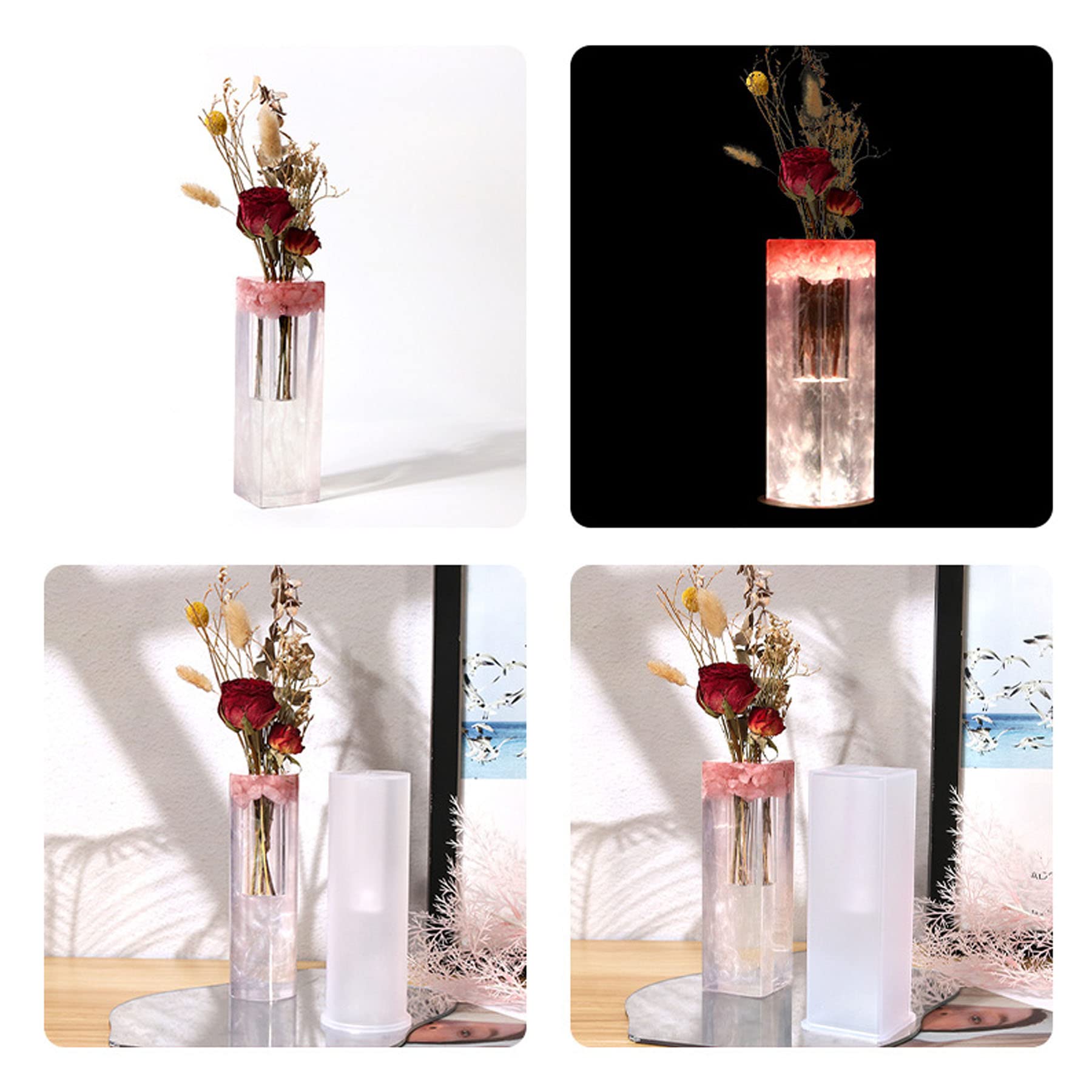 Cayway moule silicone vase cylindrique lot 2 résine 15,2 cm