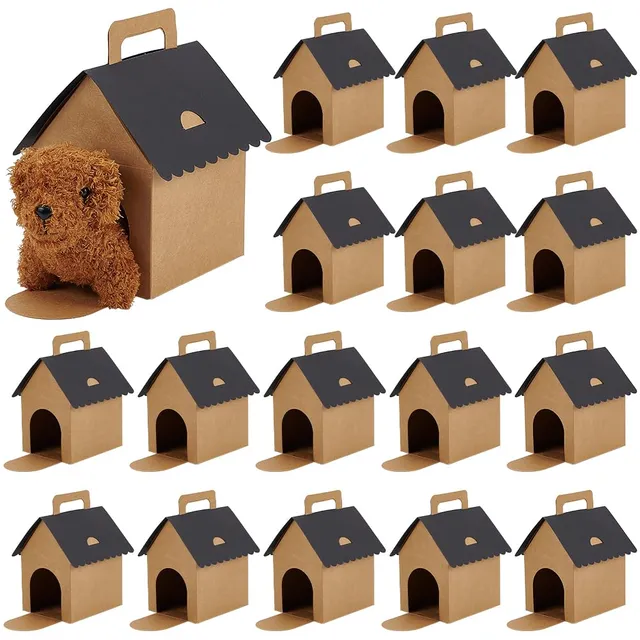 BENECREAT boîte cadeau niche chien papier 30 pcs 18cm