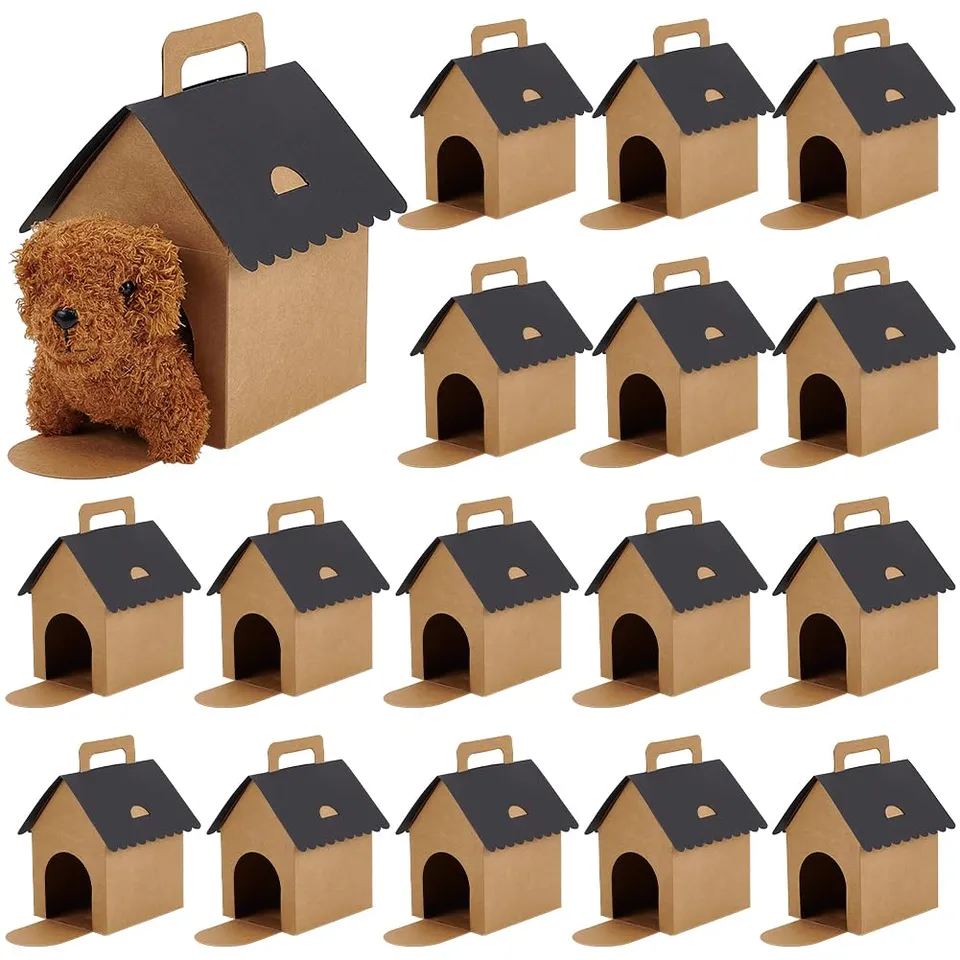 BENECREAT boîte cadeau niche chien papier 30 pcs 18cm