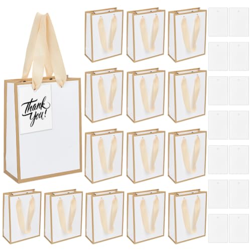 BENECREAT Mini Sacs Cadeau Goldenrod 12 cm avec Étiquettes x60