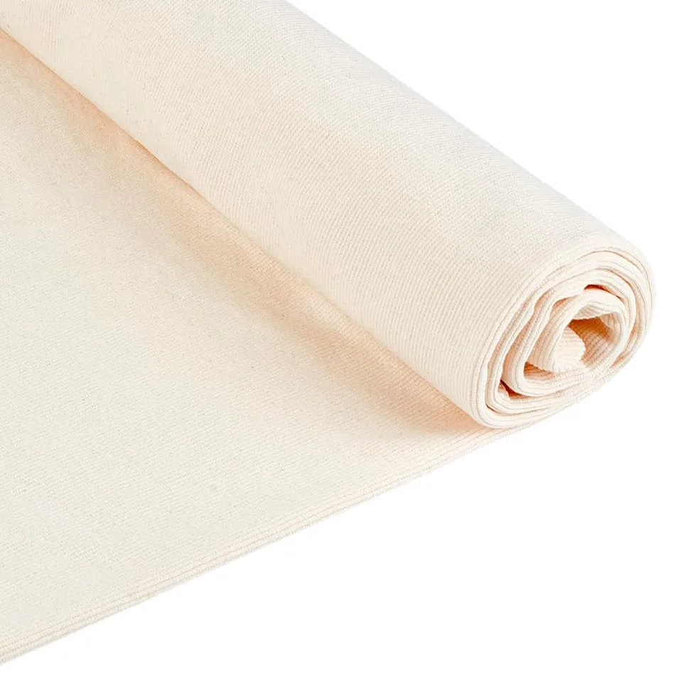 BENECREAT Tissu Jersey Côtelé Vieille Dentelle 100x70cm Coton