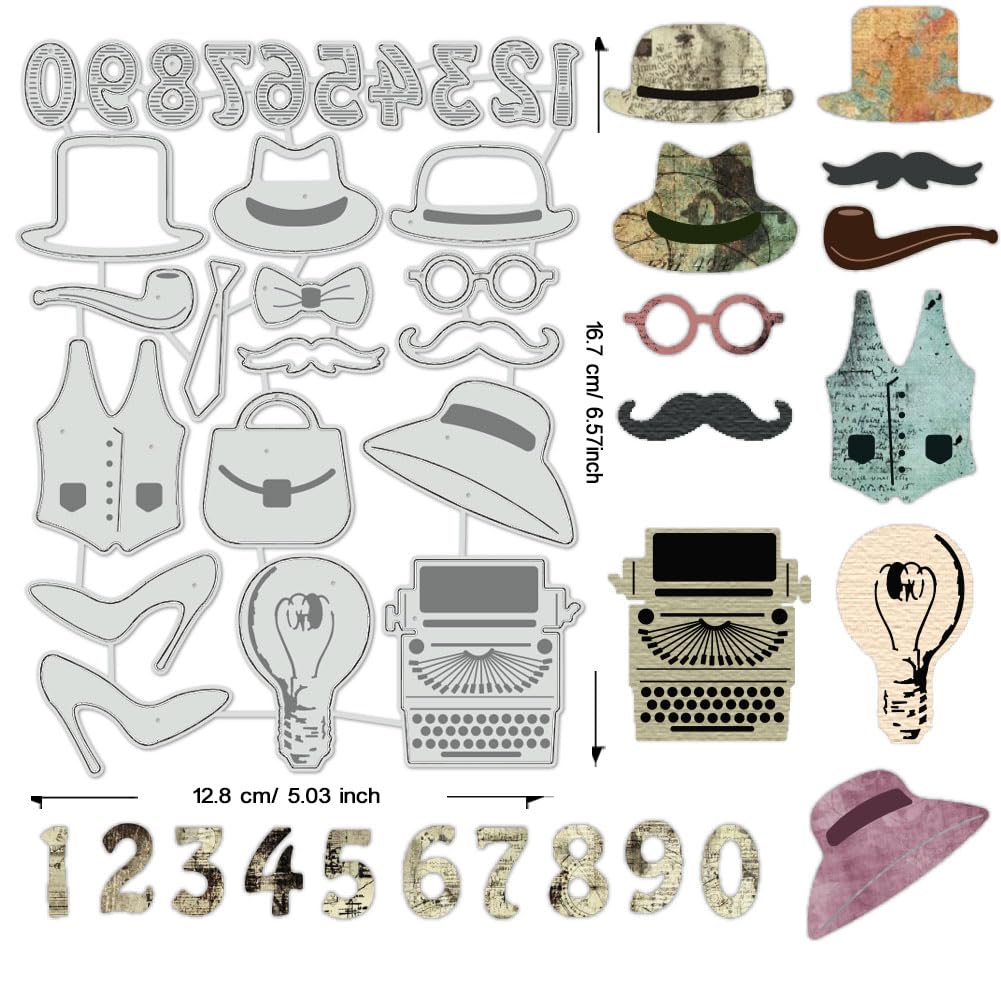 BENECREAT Dies Découpe Chapeau Acier Carbone Scrapbooking