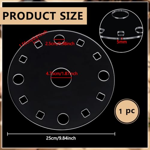 BENECREAT Gabarit défonceuse acrylique 25cm horloge