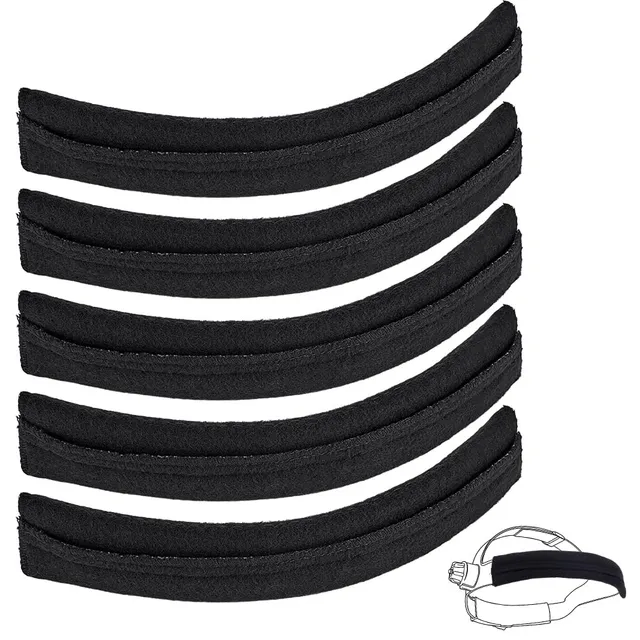 BENECREAT bandeaux casque chantier noir 225mm lot 6 éponge