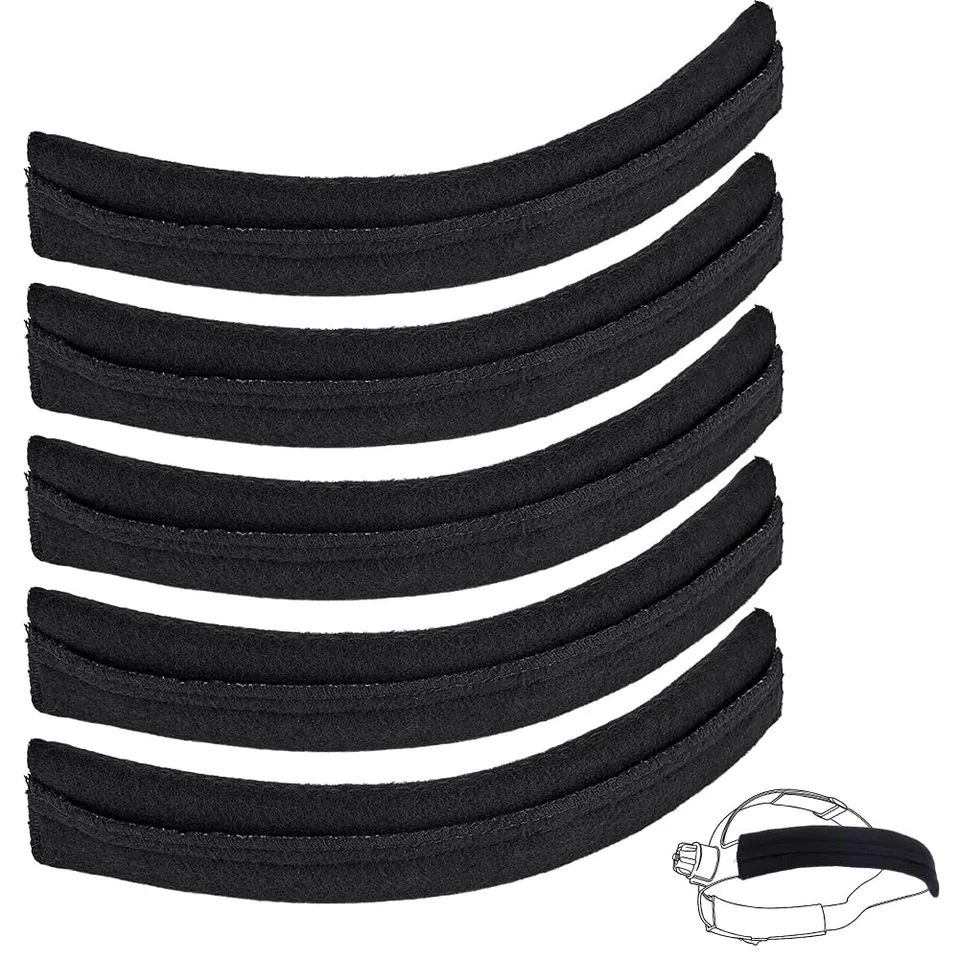 BENECREAT bandeaux casque chantier noir 225mm lot 6 éponge