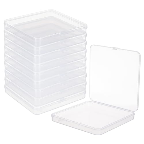 BENECREAT Boîtes plastique transparentes 11 cm lot 10