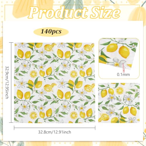 BENECREAT Serviette Papier Citron 329mm Jaune x140