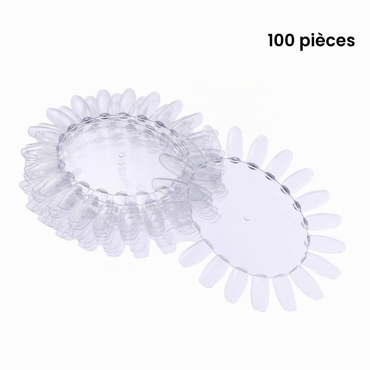ROSENICE Nuancier Ongles Rond Transparent 20 Teintes 10 Pièces