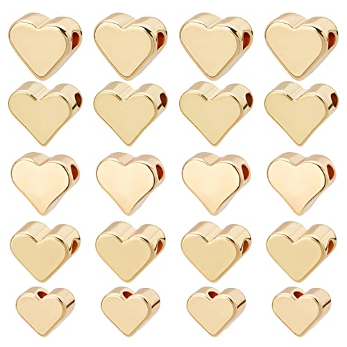 BENECREAT Perles Métal Doré Or 18 Carats 5 Tailles x60