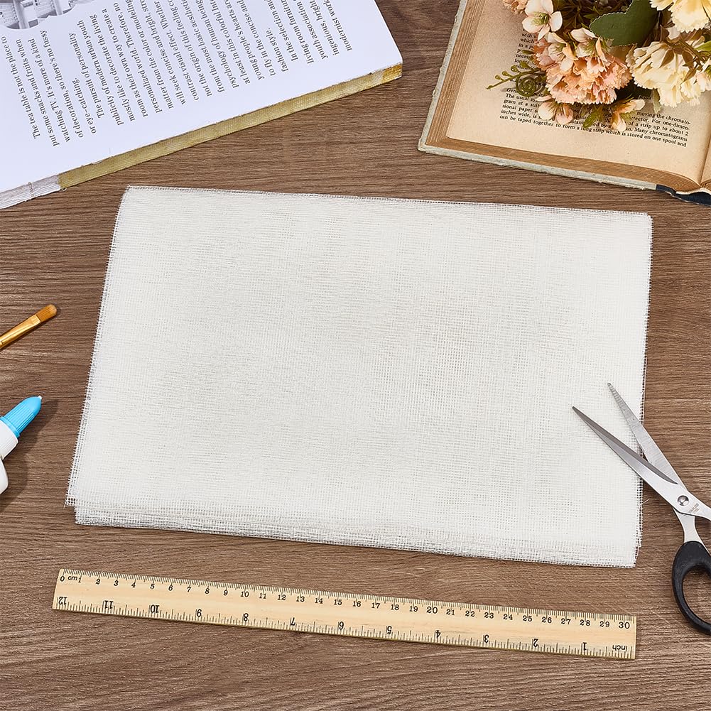 BENECREAT Toile Reliure Blanche 5m x 30cm Coton