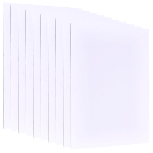 BENECREAT Feuilles Mousse PVC Blanche 40x30cm 3mm Lot 10