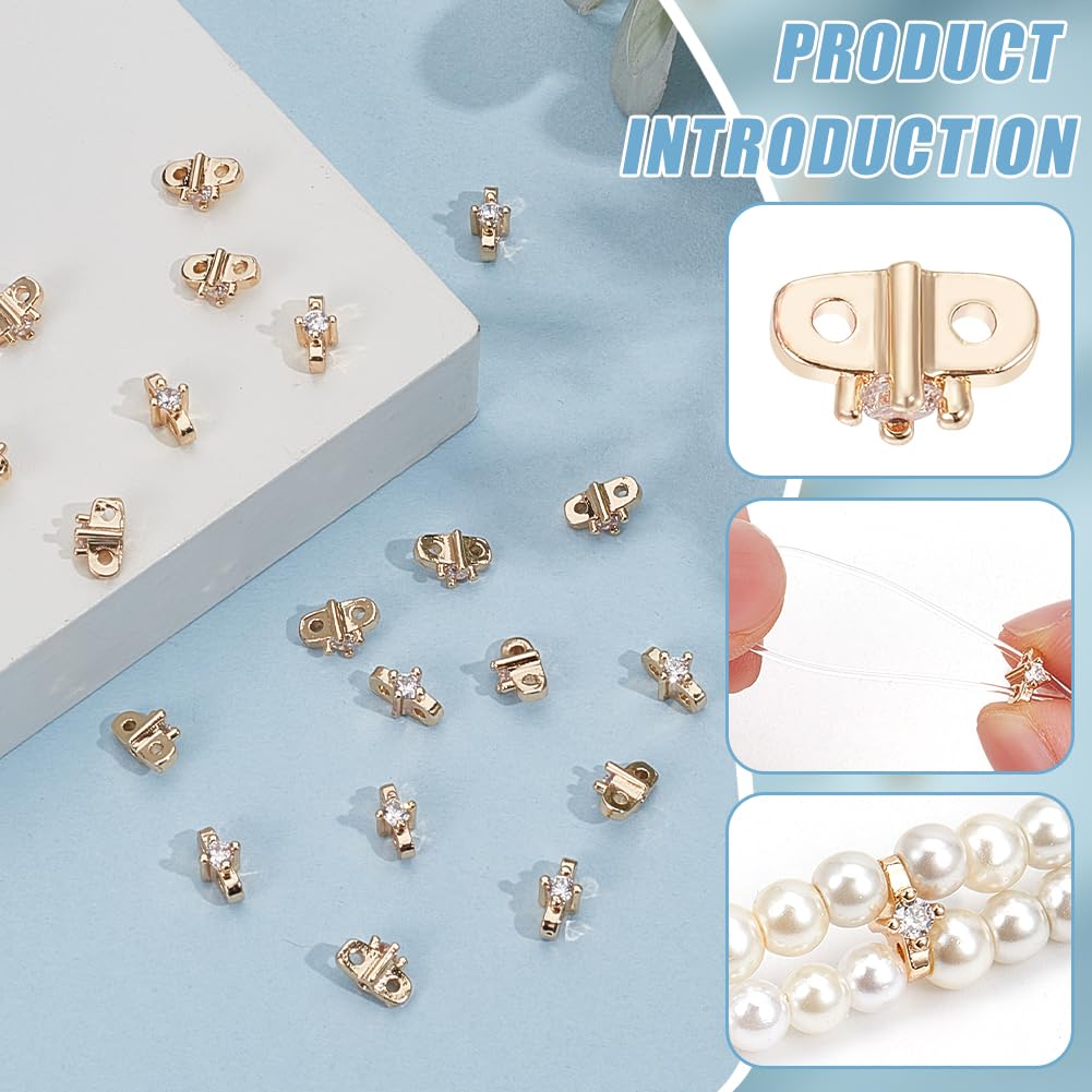 BENECREAT Connecteur Zircone die perle laiton doré 20 pcs