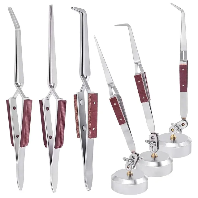 BENECREAT Pinces a souder inox base rotative lot de 3