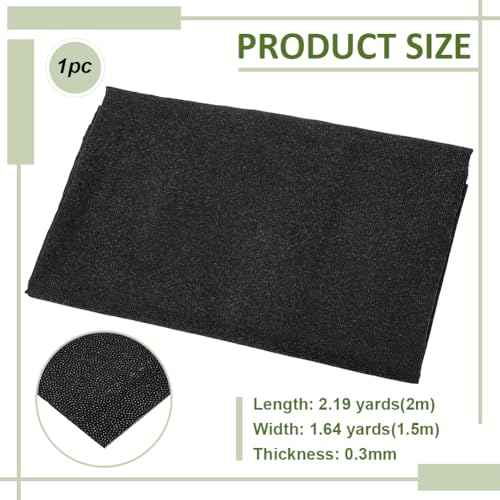 BENECREAT Tissu Doublure Thermocollant Noir Polyester 2x1,5m