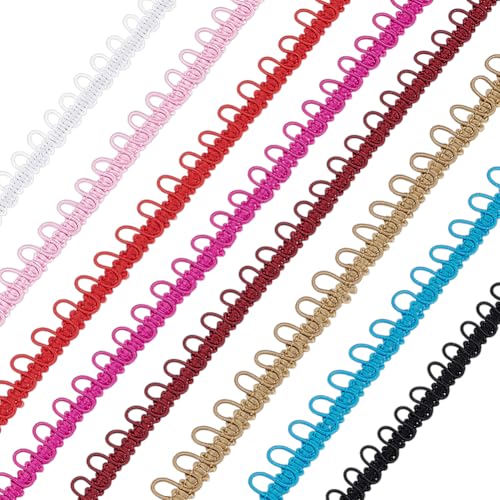 BENECREAT galon tressé élastique 8 couleurs 20 yards