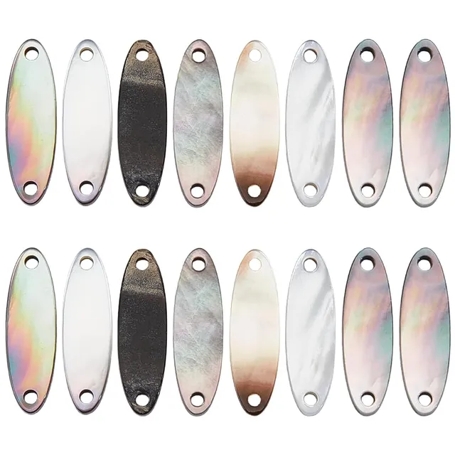BENECREAT Perles Nacre Noire Rectangle 20x6mm x16