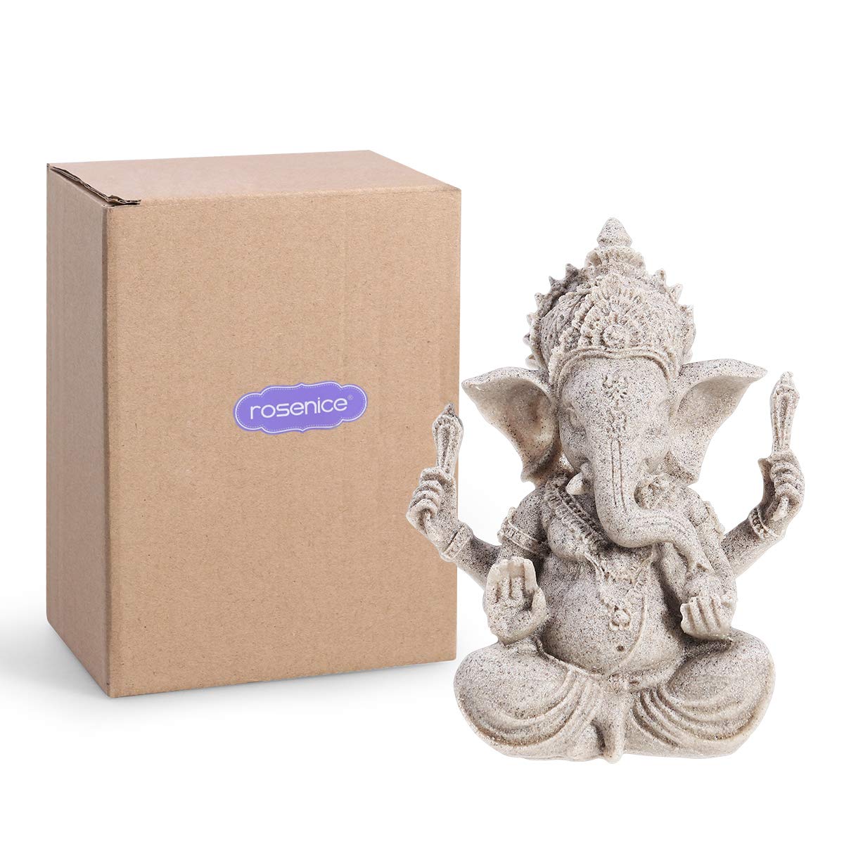 Rosenice Ganesh Statue Éléphant Grès 10x9x13 cm
