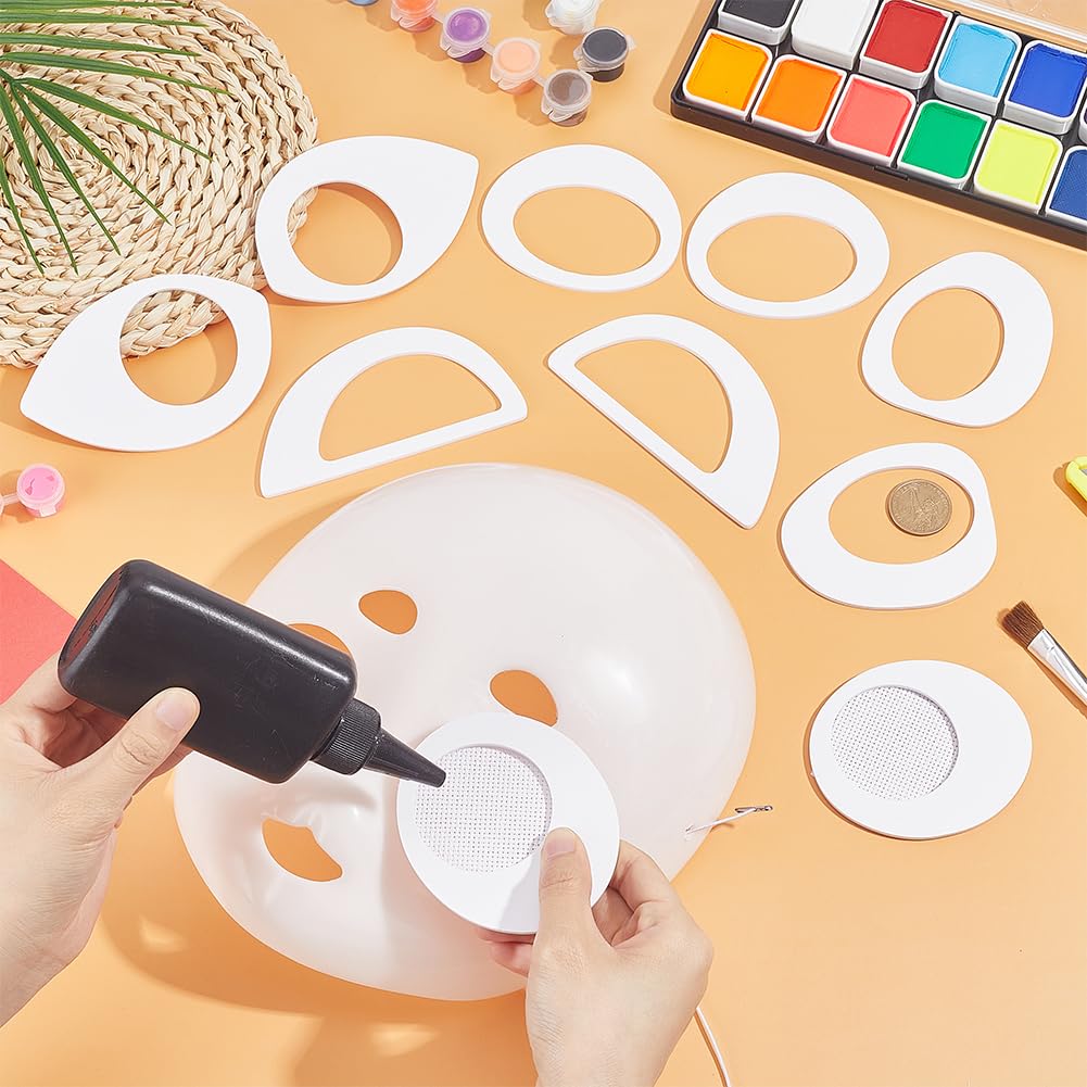 BENECREAT Yeux Fursuit Acrylique Blancs 10 Paires 5 Styles