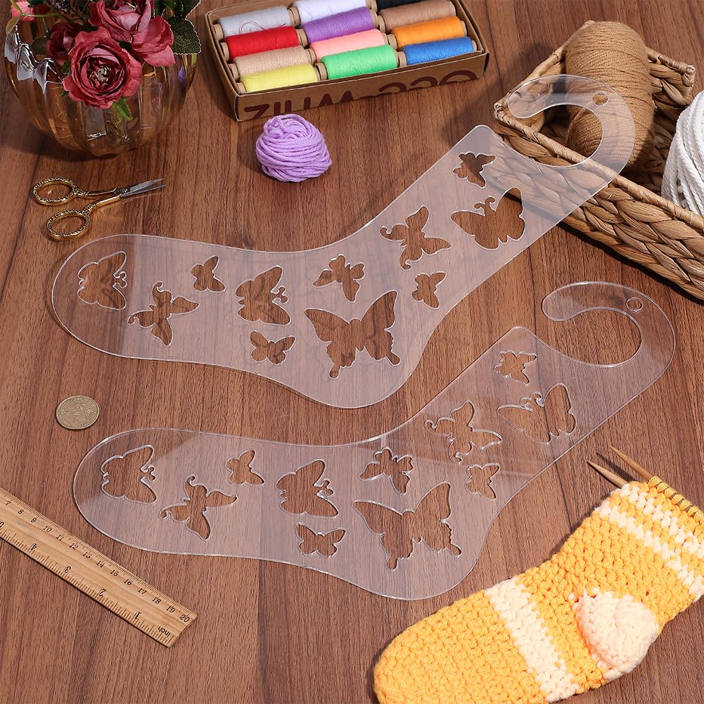 BENECREAT Formes Chaussettes Papillon Acrylique 24cm 2pcs