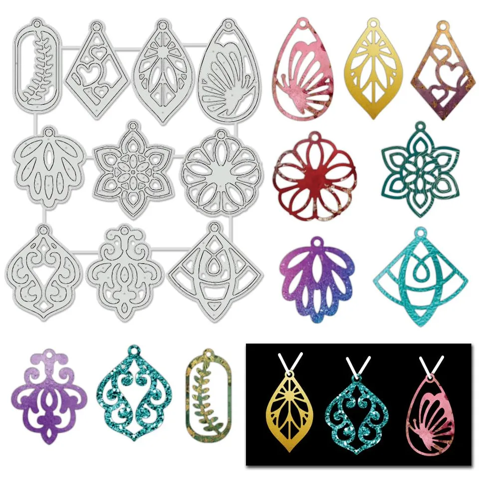 BENECREAT Matrices Découpe Pendentif Géométrique 10 Motifs