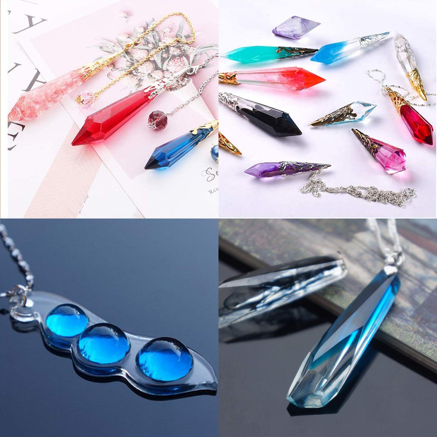 Cayway kit 48 moules résine bijoux silicone 18 formes