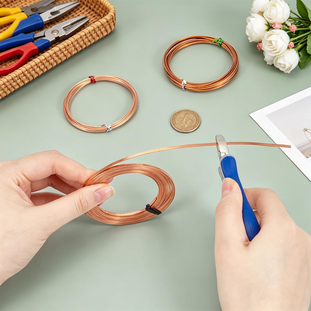 BENECREAT fil cuivre plat bijoux 1-2,5mm 3x6m