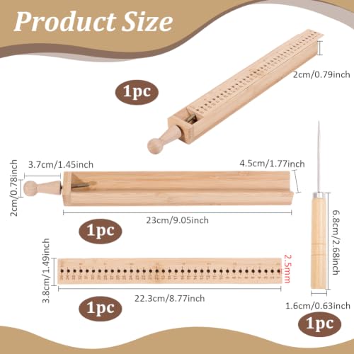 BENECREAT Guide Perçage Livre Bois 290 mm + Alêne