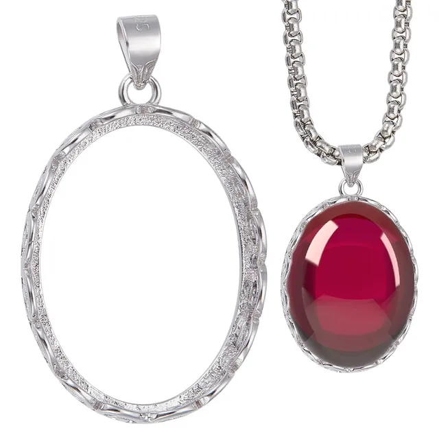 BENECREAT support pendentif plateau argent 925 cabochon