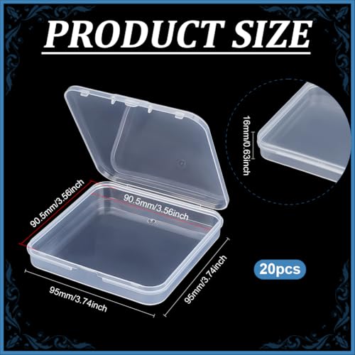 BENECREAT Boîte Rangement Perles Carrée 9,5cm 20 Pièces
